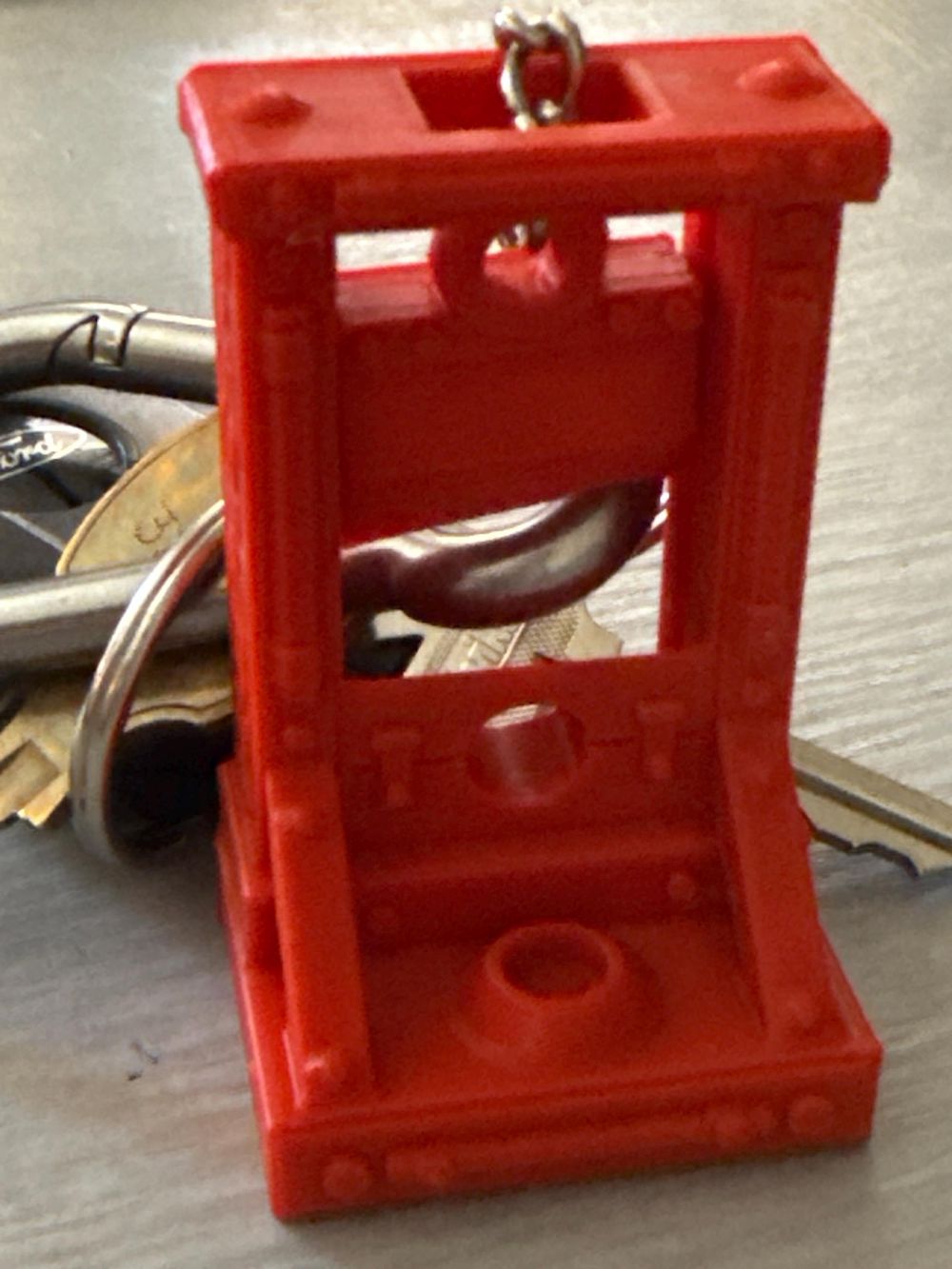 Eat The Rich Guillotine Keychain – 3D Printed Miniature Fren...